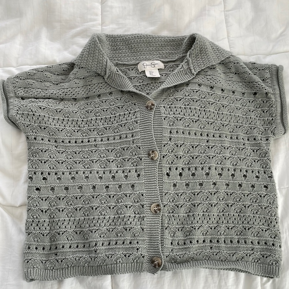 Jessica Simpson crochet shirt